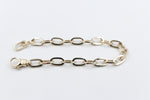 9ct Gold Flat Cable Link Bracelet 9B1013