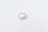 9ct Yellow Gold TDW 3.02ct Lab Grown Three Stone Diamond Ring