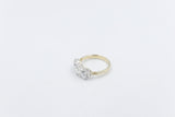 9ct Yellow Gold TDW 3.02ct Lab Grown Three Stone Diamond Ring