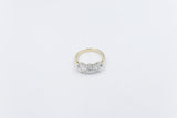 9ct Yellow Gold TDW 3.02ct Lab Grown Three Stone Diamond Ring