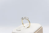 9ct Yellow Gold TDW 3.02ct Lab Grown Three Stone Diamond Ring