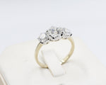 9ct Yellow Gold TDW 2.11ct Lab Grown Three Stone Diamond Ring