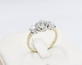 9ct Yellow Gold TDW 2.11ct Lab Grown Three Stone Diamond Ring