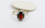 9ct Gold Garnet and Diamond Ring SYR7258