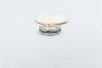 10K Gold Lab grown Diamond and Emerald Ring