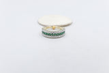 10K Gold Lab grown Diamond and Emerald Ring