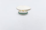 10K Gold Lab grown Diamond and Emerald Ring