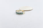 10K Gold Lab grown Diamond and Emerald Ring