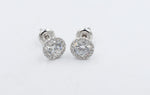 14kt Gold Set Lab Grown Diamond Margarita Earrings TDW 1.1ct