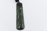 New Zealand Greenstone Toki with Whale Engraved