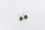 Stg Silver Set New Zealand Greenstone Drop Earrings SYE1253