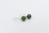 Stg Silver Set New Zealand Greenstone Drop Earrings SYE1253