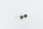 Stg Silver Set New Zealand Greenstone Drop Earrings SYE1253