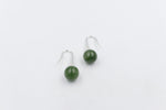 Stg Silver Set New Zealand Greenstone Drop Earrings SYE1253