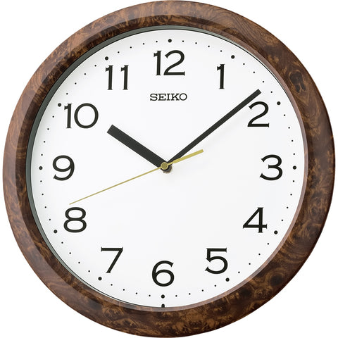 Seiko Wood patterned Case  Clock QHA014B