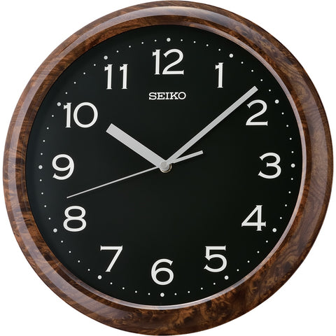 Seiko Wood patterned Case  Clock QHA014Z