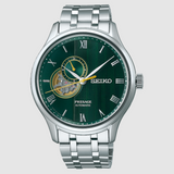 Seiko Presage Automatic Silver/Green Men's Watch - SSA463J