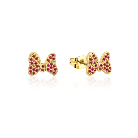 Disney Precious Metal Red Minnie Mouse Bow Earring - SSDE103