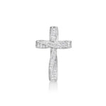 Stg Silver CZ set Cross 47-10044-710