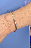 9ct Solid Gold Bangle 4mm wide