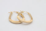 9ct Gold Pattern centre Hoops 20mm GE003