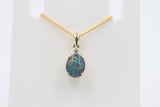 9ct Gold Setting with Australian Opal and Diamond SJ2660