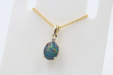 9ct Gold Setting with Australian Opal and Diamond SJ2660