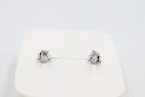 9ct White Gold CZ Earrings 3mm