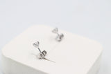 9ct White Gold CZ Earrings 3mm