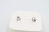 9ct White Gold CZ Earrings 3mm