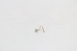 9ct Gold Genuine Blue Topaz Nose Stud