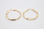 9ct Gold Plain Hoop Earrings