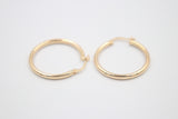 9ct Gold Plain Hoop Earrings