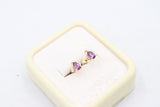 9ct Gold Genuine Amethyst Stud Earrings