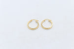 9ct Gold Wide Plain Polished square Hoop Earrings