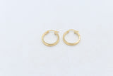 9ct Gold Wide Plain Polished square Hoop Earrings