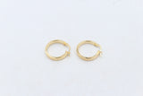 9ct Gold Wide Plain Polished square Hoop Earrings