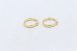 9ct Gold Wide Plain Polished square Hoop Earrings