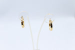 9ct Gold Wide Plain Polished square Hoop Earrings