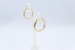 9ct Gold Wide Plain Polished square Hoop Earrings