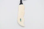 Bound Bone feather pendent with Paua